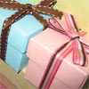 Photo of favor boxes with ribbons