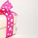 Favor Box With Pink Ribbon